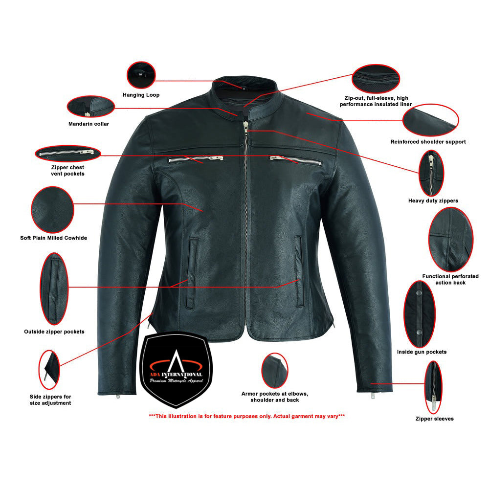 ADA839 Women's Full Cut Jacket /Jazzy look