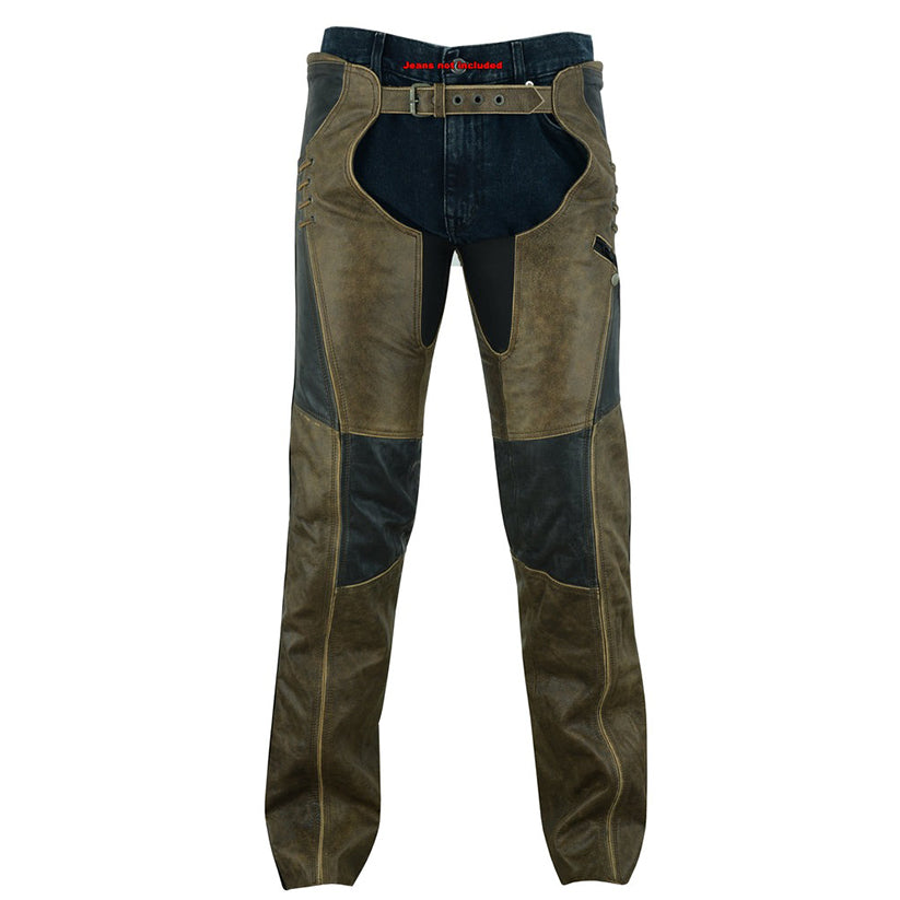 ADA498 Women's Stylish Lightweight Hip Set Chaps- Two Tone