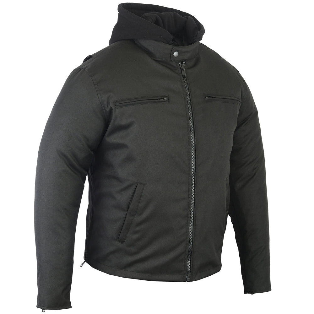 ADA617 All-Season Men's Textile Cruiser Jacket with Removable Hood