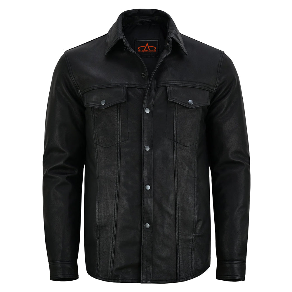 ADA770 Men's Premium Lightweight Leather Shirt