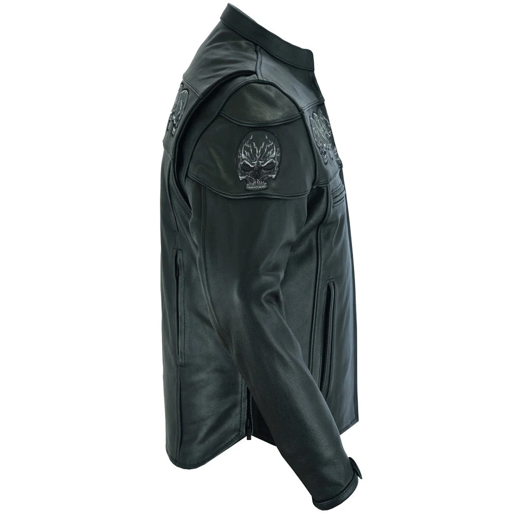 ADA700 Men's Scooter Jacket w/Reflective Skulls