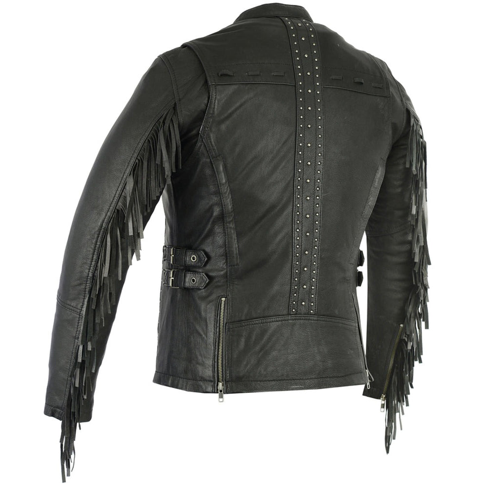 ADA880 Women's Stylish Jacket with Fringe