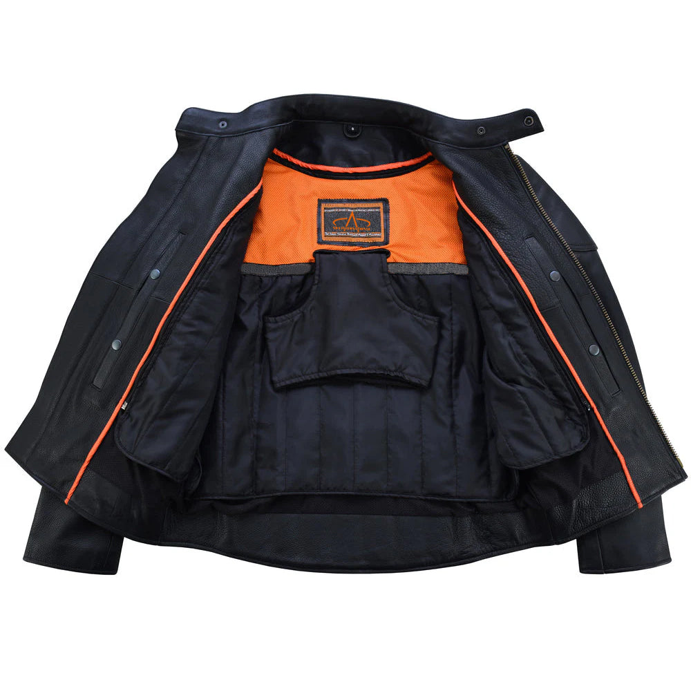 ADA777 Men's Vented M/C Jacket Side Laces