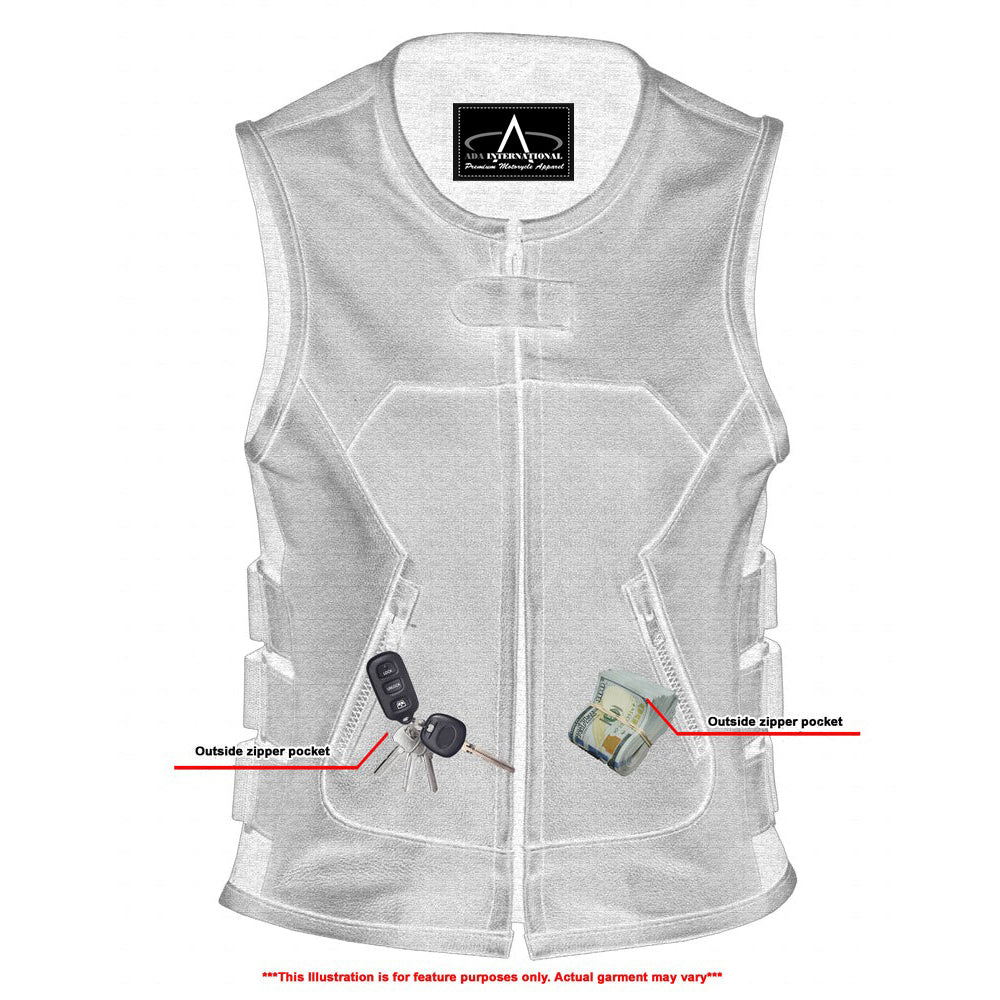 ADA200 Women's Updated SWAT Team Style Leather Vest