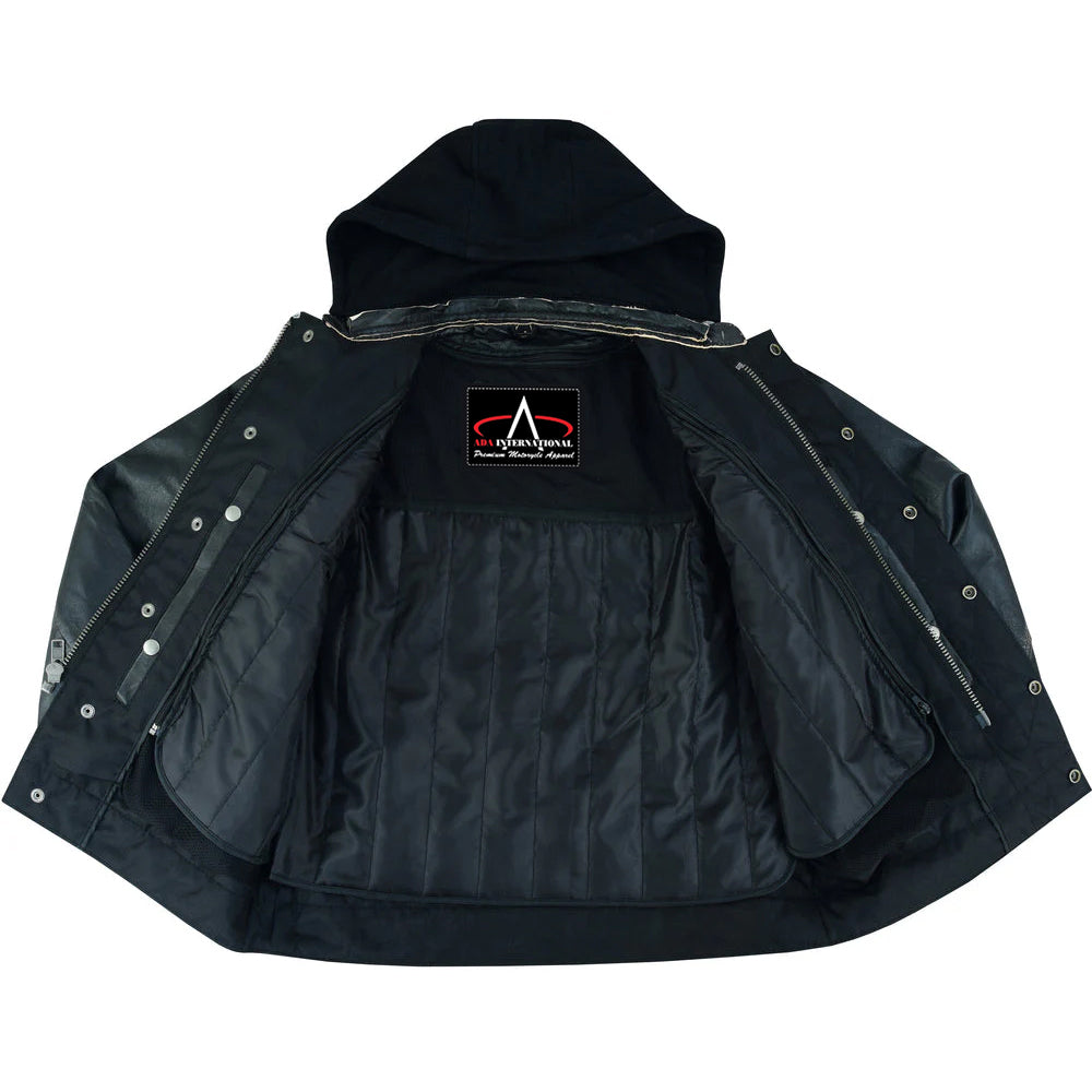 ADA782 Men's Lightweight Drum Dyed Distressed Naked Lambskin Jacket