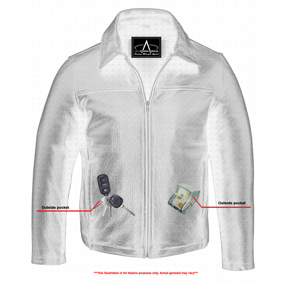 ADA780 Men's Drum Dyed New Zealand Lambskin Jacket