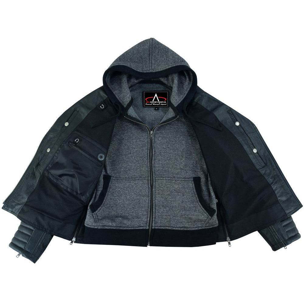 ADA877 Women's M/C Jacket with Rub-Off Finish