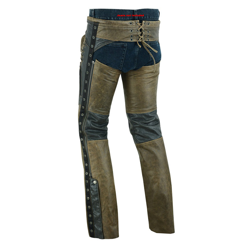 ADA498 Women's Stylish Lightweight Hip Set Chaps- Two Tone