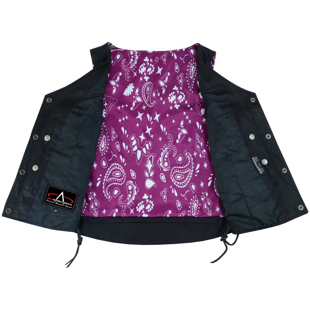 ADA261 Miss Miles - Purple Paisley