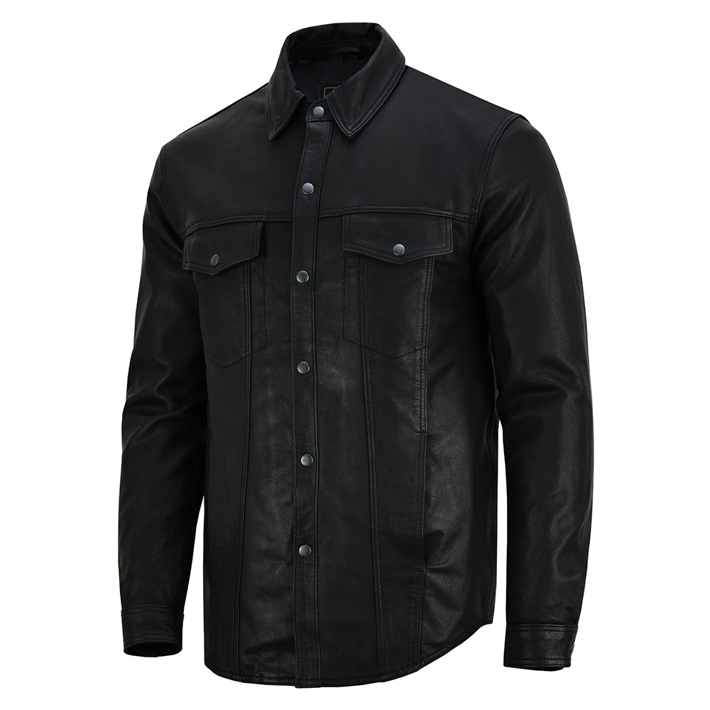 ADA770 Men's Premium Lightweight Leather Shirt