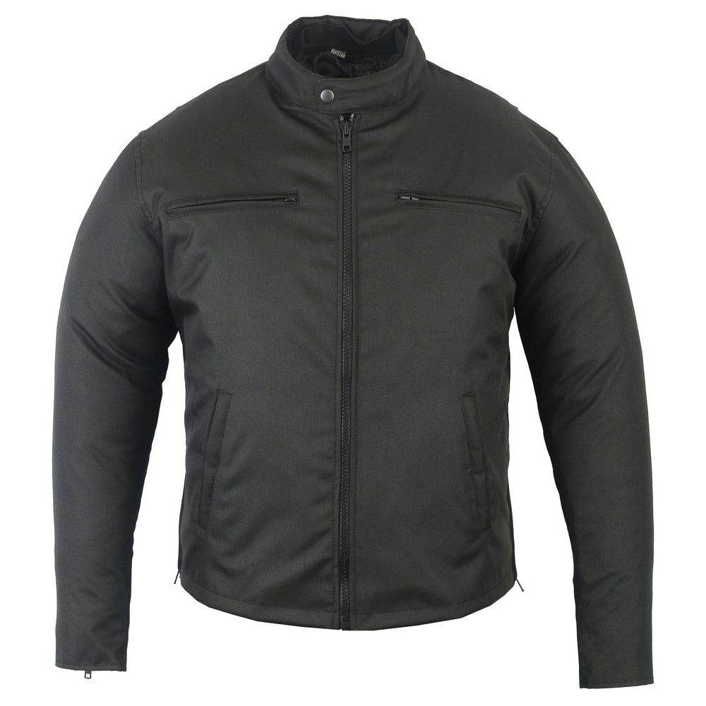ADA617 All-Season Men's Textile Cruiser Jacket with Removable Hood