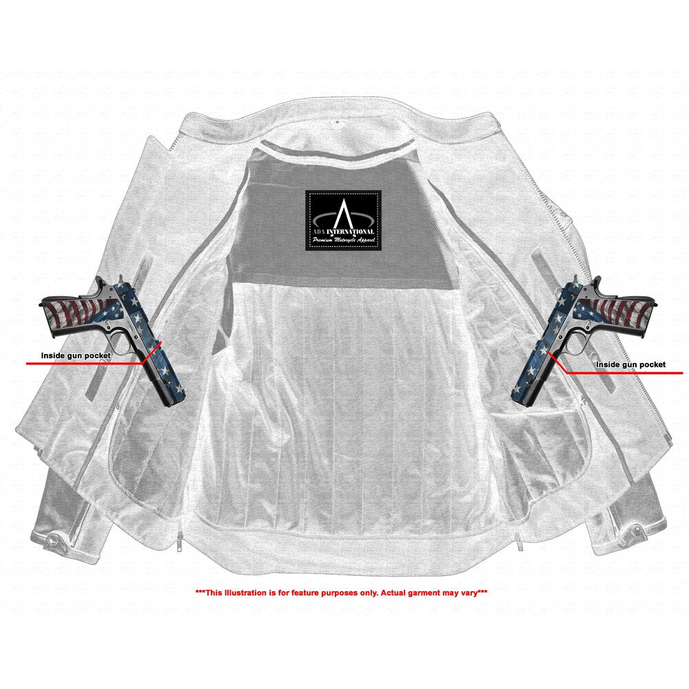 ADA700 Men's Scooter Jacket w/Reflective Skulls