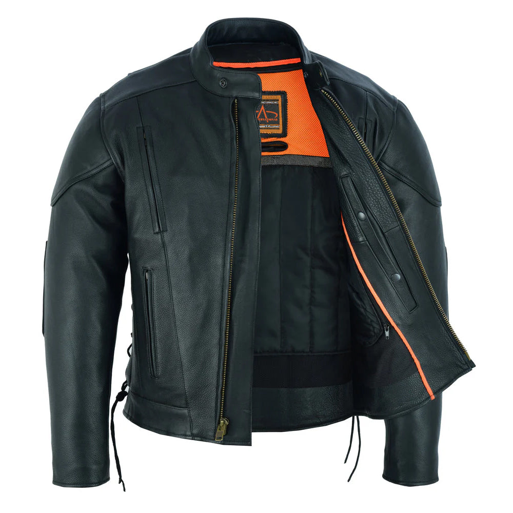 ADA777 Men's Vented M/C Jacket Side Laces