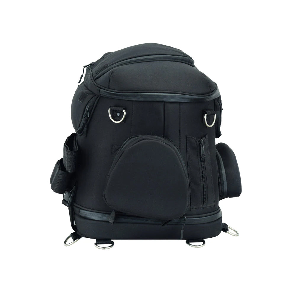 ADA388 Daniel Smart Black Heavy Duty Textile Motorcycle Pet Carrier Si