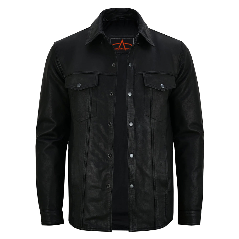 ADA770 Men's Premium Lightweight Leather Shirt