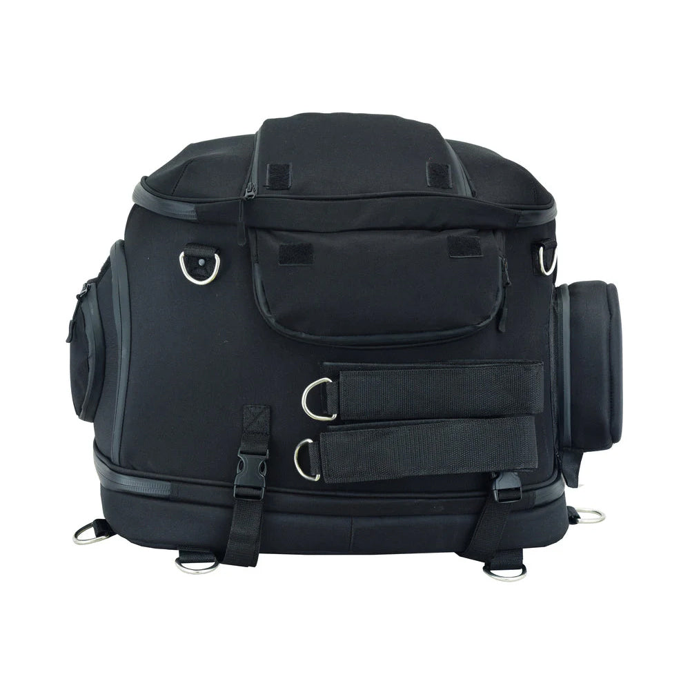 ADA388 Daniel Smart Black Heavy Duty Textile Motorcycle Pet Carrier Si
