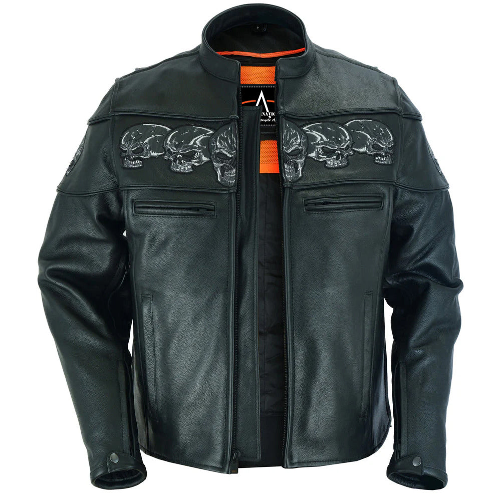 ADA700 Men's Scooter Jacket w/Reflective Skulls