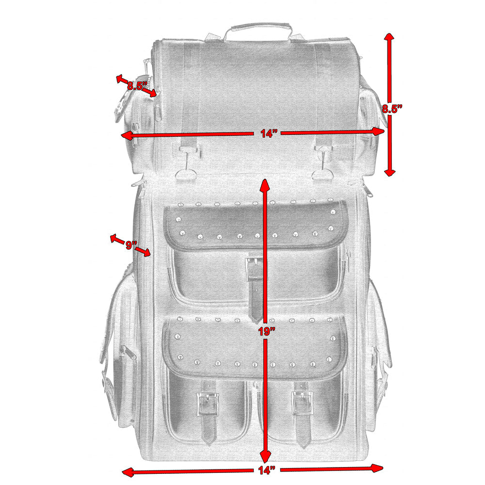 ADA386 Updated Touring Back Pack With Studs