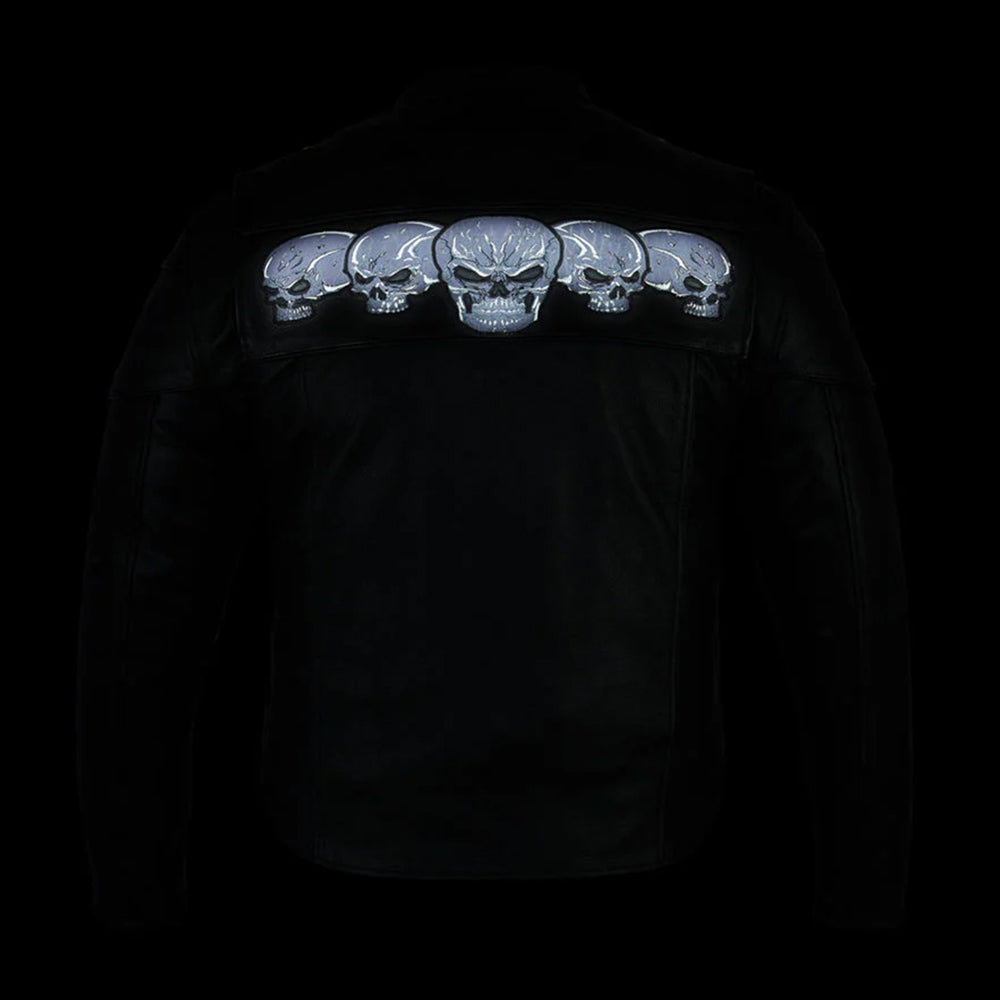 ADA700 Men's Scooter Jacket w/Reflective Skulls