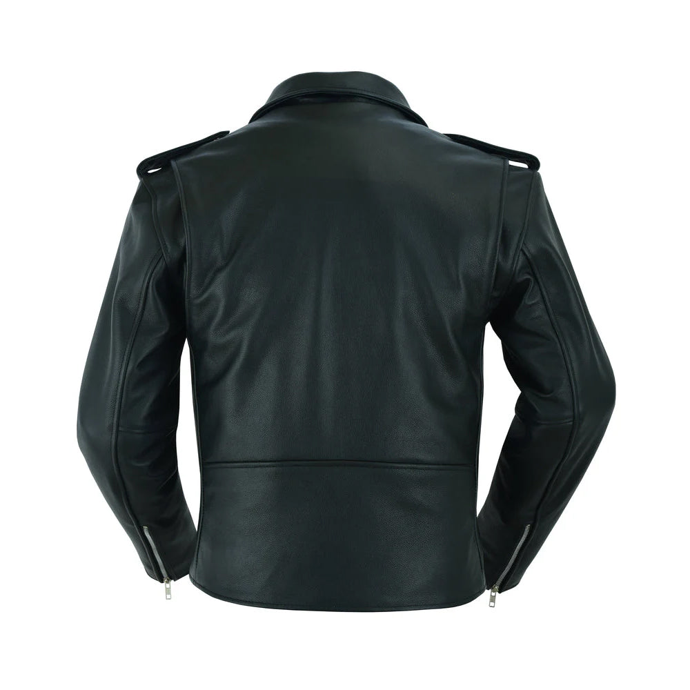 ADA761 Motorcycle Armored Classic Biker Leather Jacket