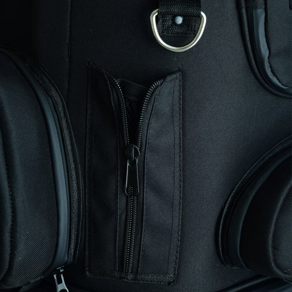 ADA388 Daniel Smart Black Heavy Duty Textile Motorcycle Pet Carrier Si