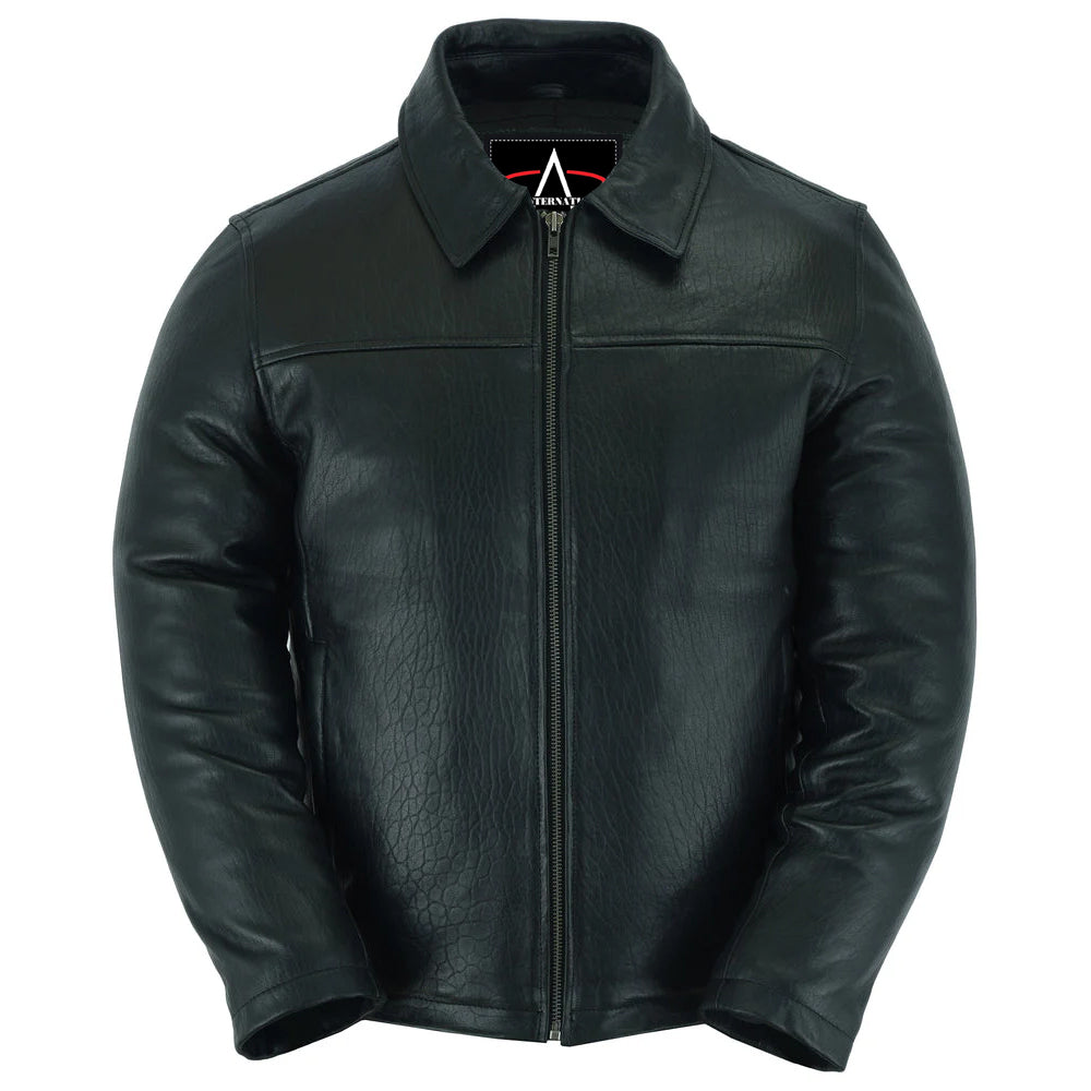 ADA780 Men's Drum Dyed New Zealand Lambskin Jacket