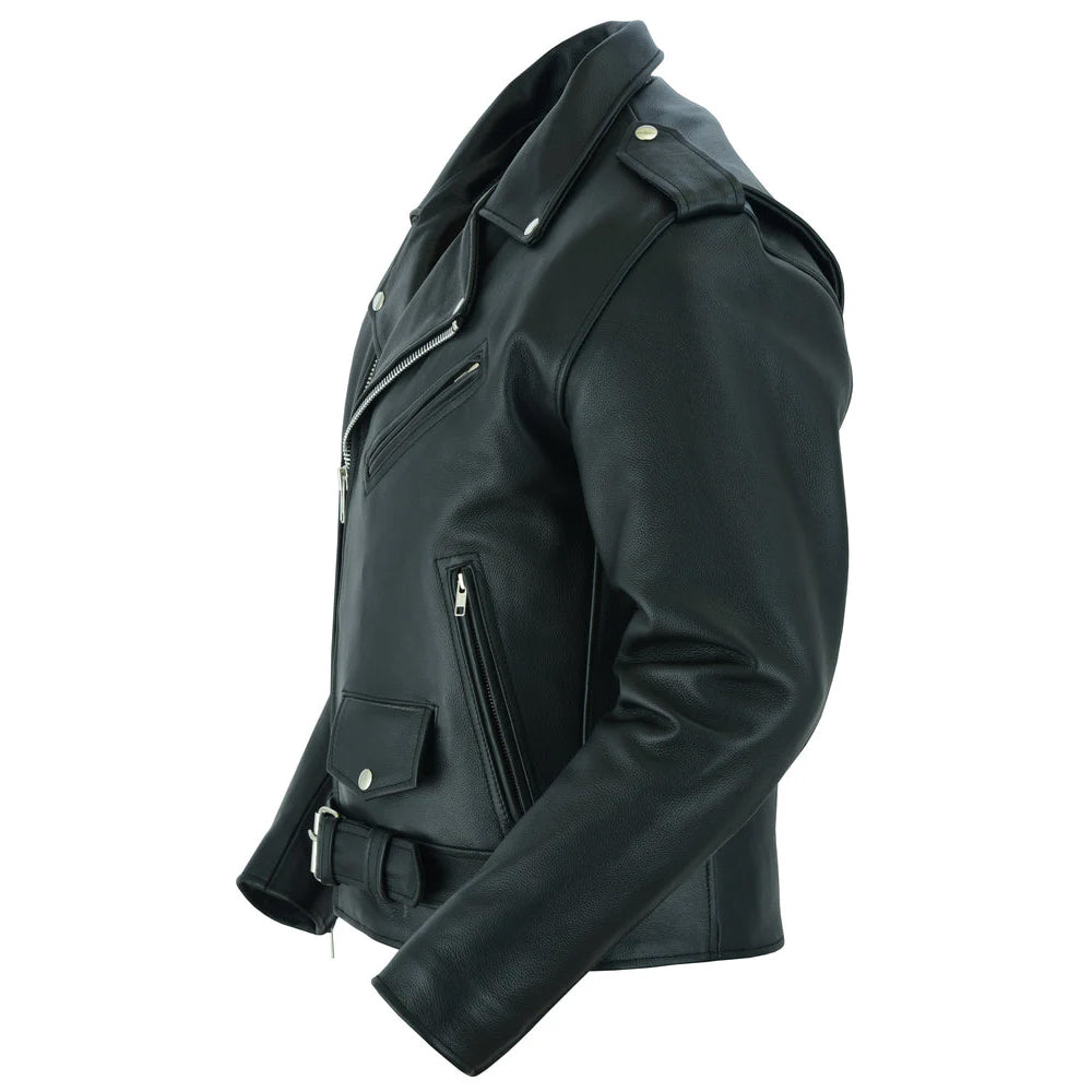 ADA761 Motorcycle Armored Classic Biker Leather Jacket