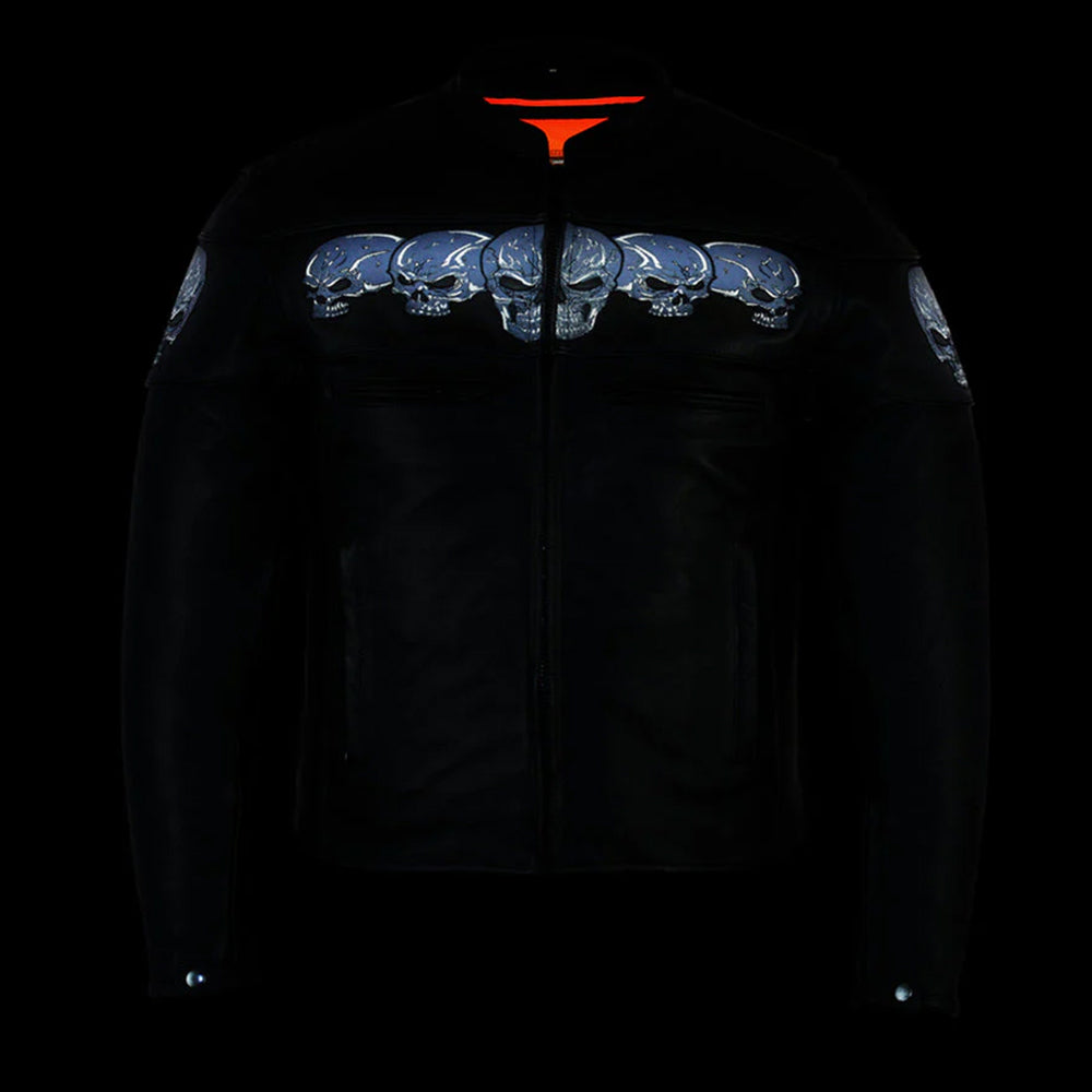 ADA700 Men's Scooter Jacket w/Reflective Skulls