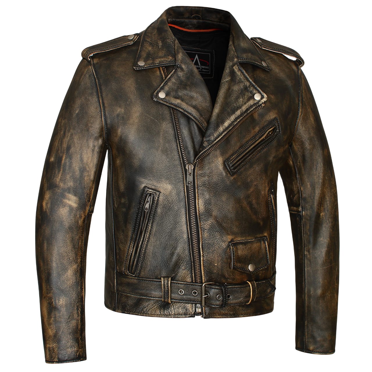 ADA730D Men's Classic Plain Side Police Style M/C Jacket