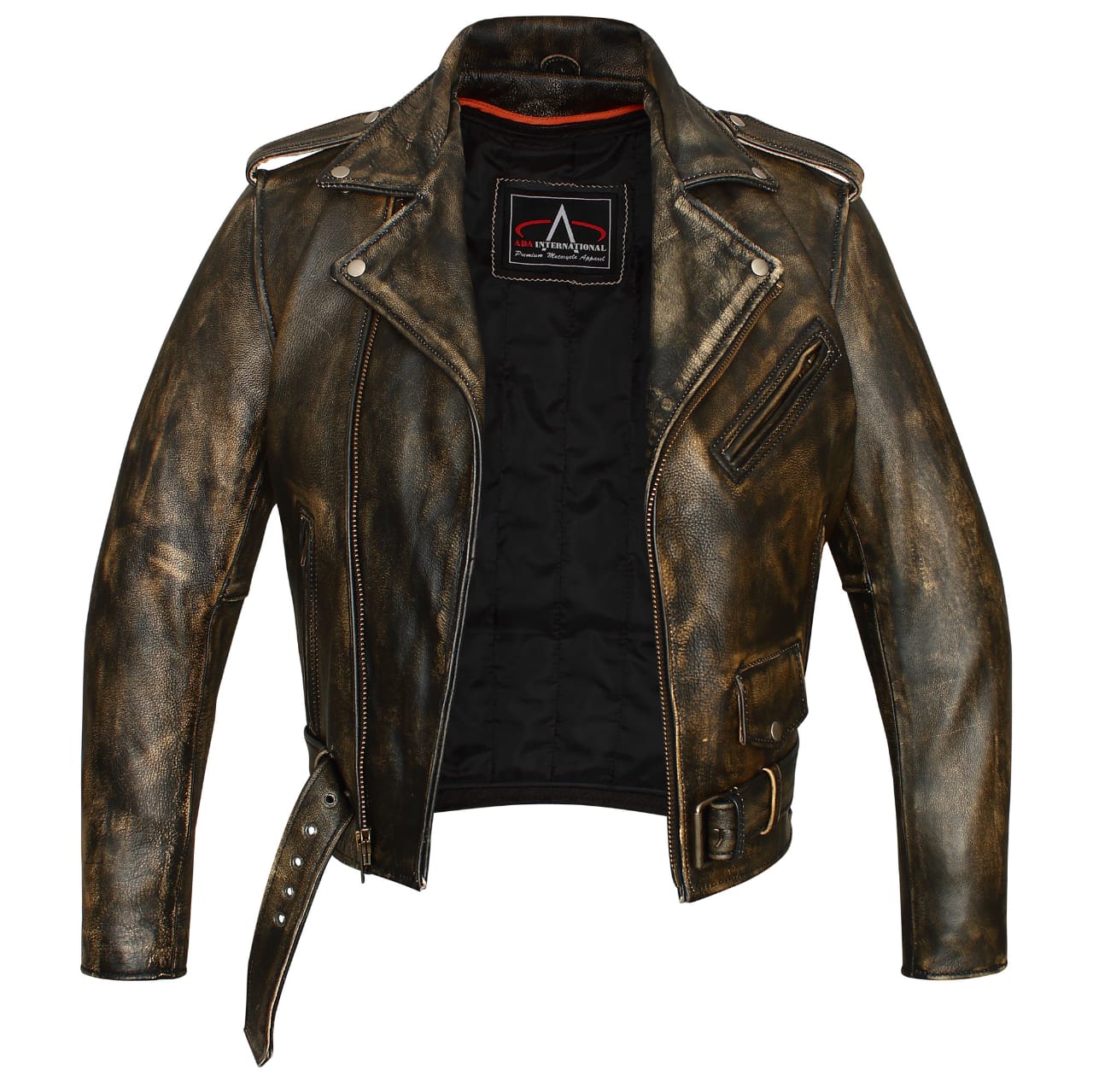 ADA730D Men's Classic Plain Side Police Style M/C Jacket