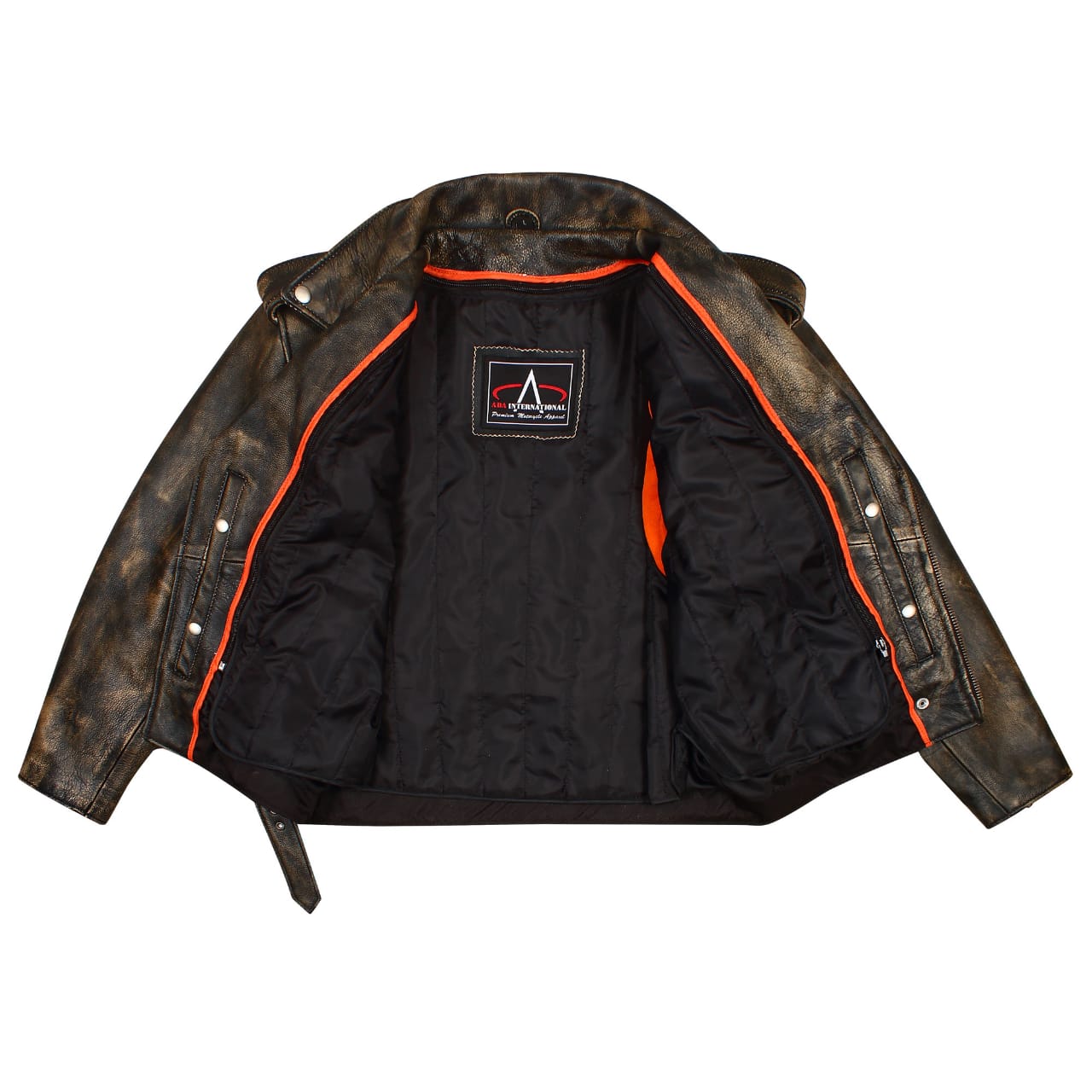 ADA730D Men's Classic Plain Side Police Style M/C Jacket